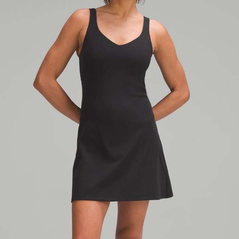 Lululemon Align Dress Black (First Release) Size 6 Built In Shorts Padded Bra
